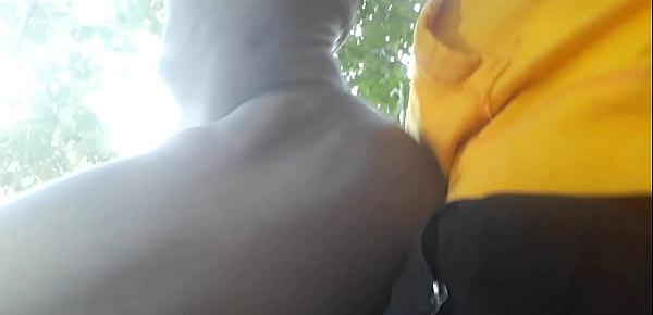  Black Twink gets fucked outdoors by straight guy